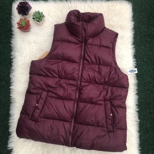 Frost Free Puffer Vest NEW Wine